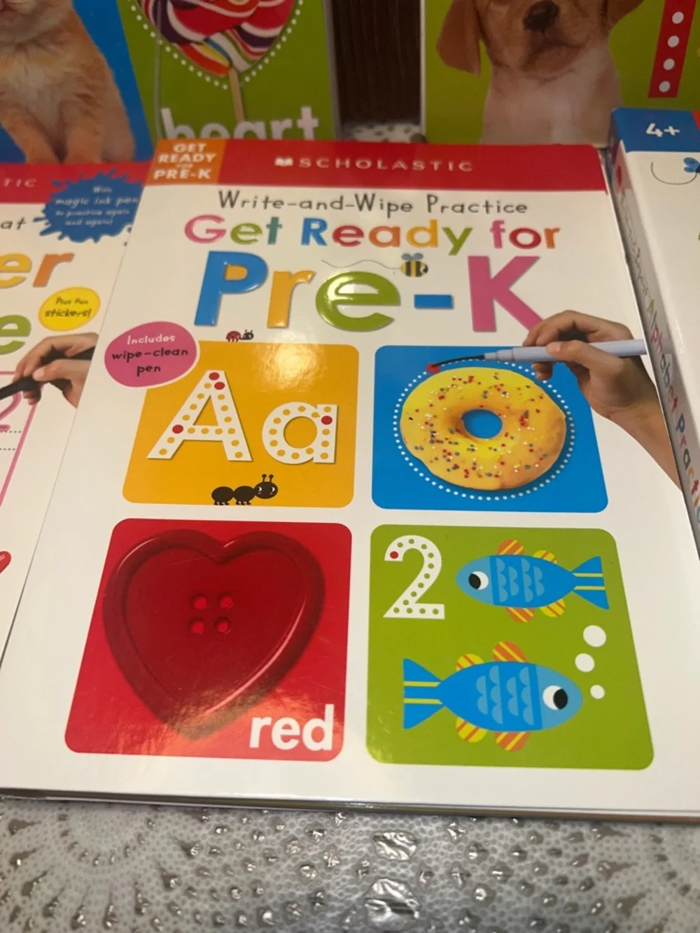 Scholastic Write-and-Wipe Pre-K & Practice Workbook Set - Multicolor